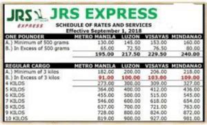 jrs rates per kilo 2023